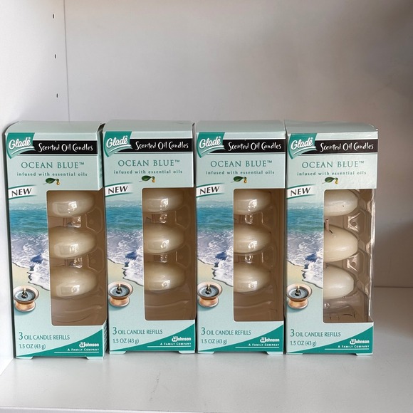 Glade Other - Glade Scented Oil Candle Refills Ocean Blue 4 Packs of 3 Total 12 Refills